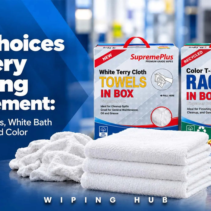 Best Choices for Every Cleaning Requirement Terry Cloth Towels White Bath Towels and Color Cotton Rags