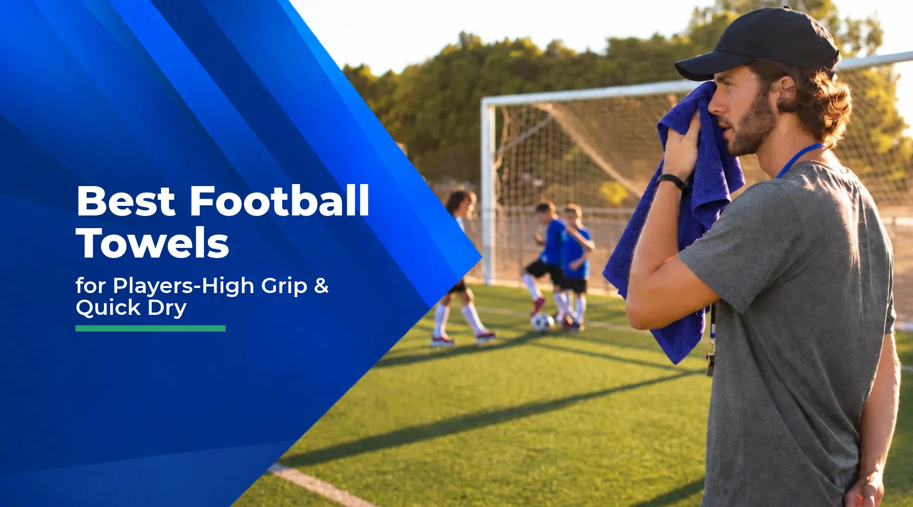 Football player towel and quick-drying cotton and microfiber towel options for sports and team use