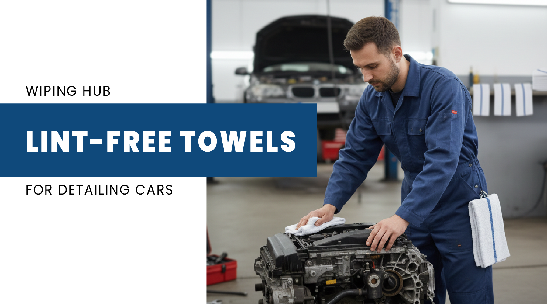 Lint free microfiber shop towels for heavy duty cleaning