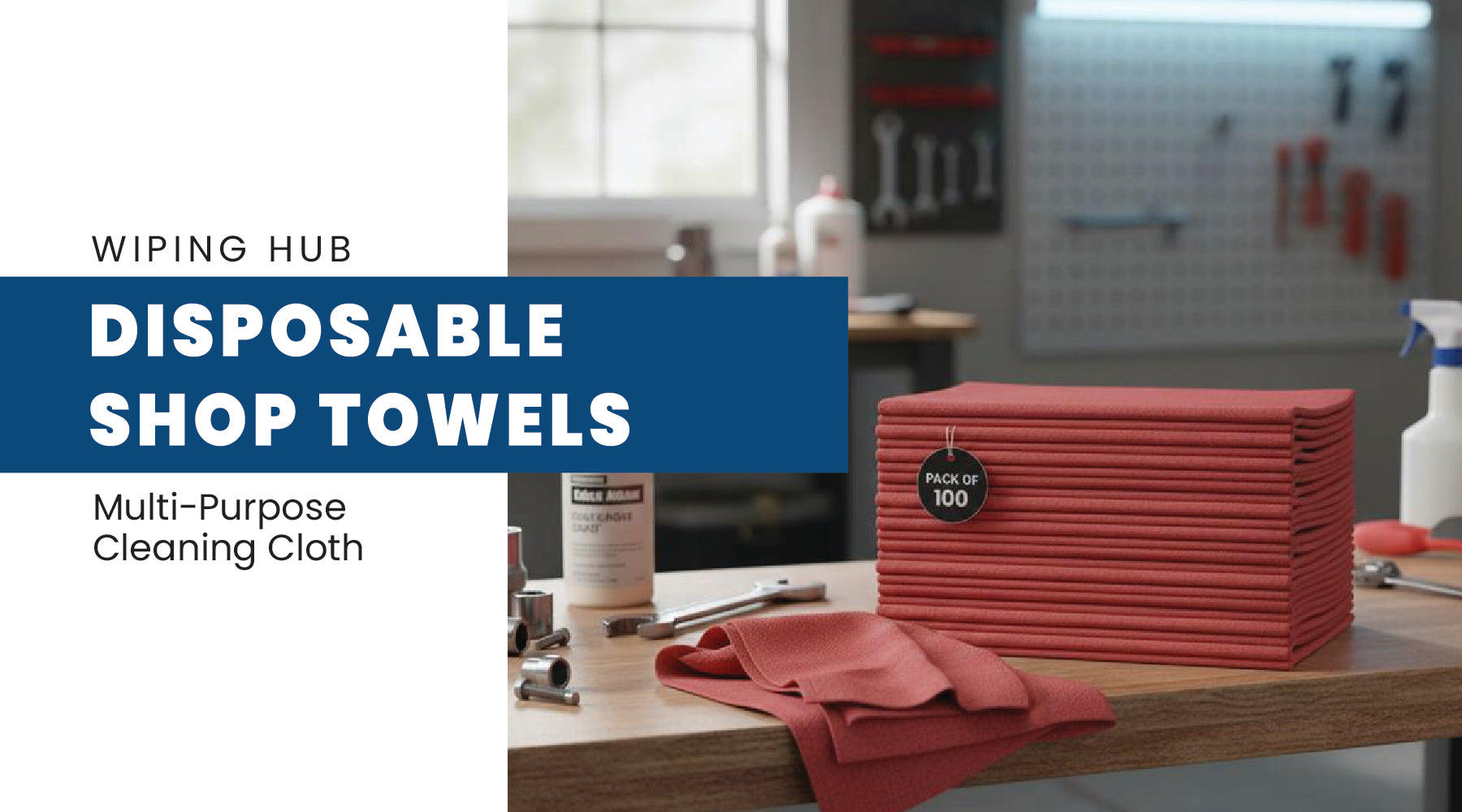 Disposable Shop Towels-Multi-Purpose Cleaning Cloth for Professional Use