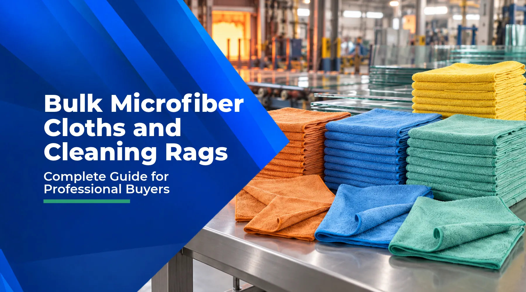 Bulk microfiber cleaning cloths and towels for automotive detailing, industrial maintenance and commercial cleaning