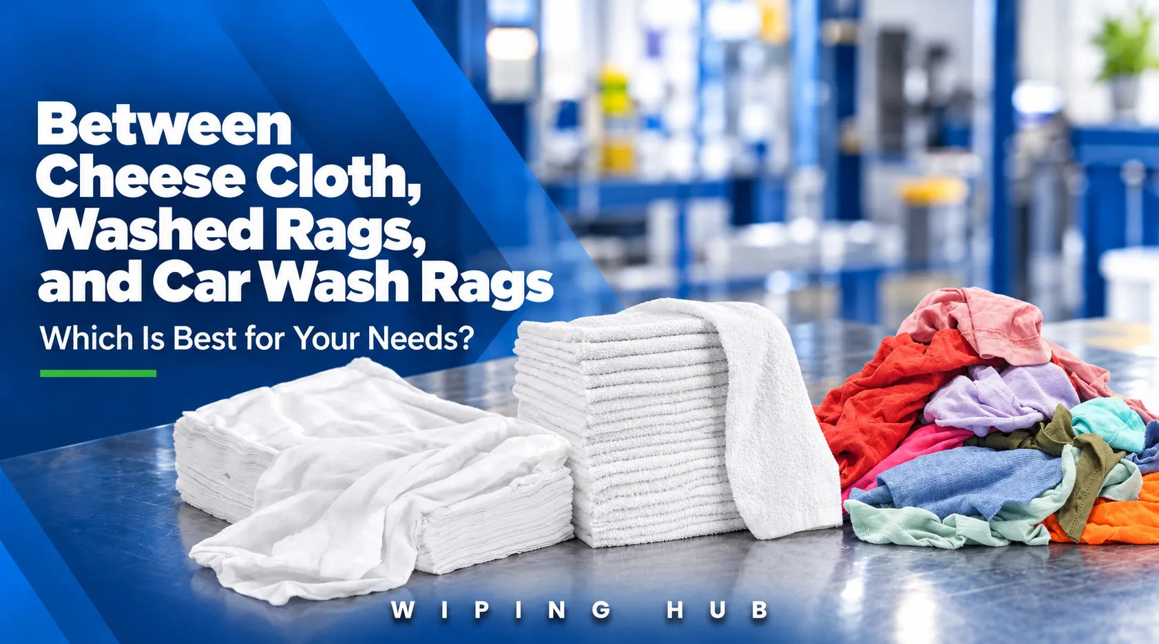 Cheese cloth washed rags and car wash rags for cleaning