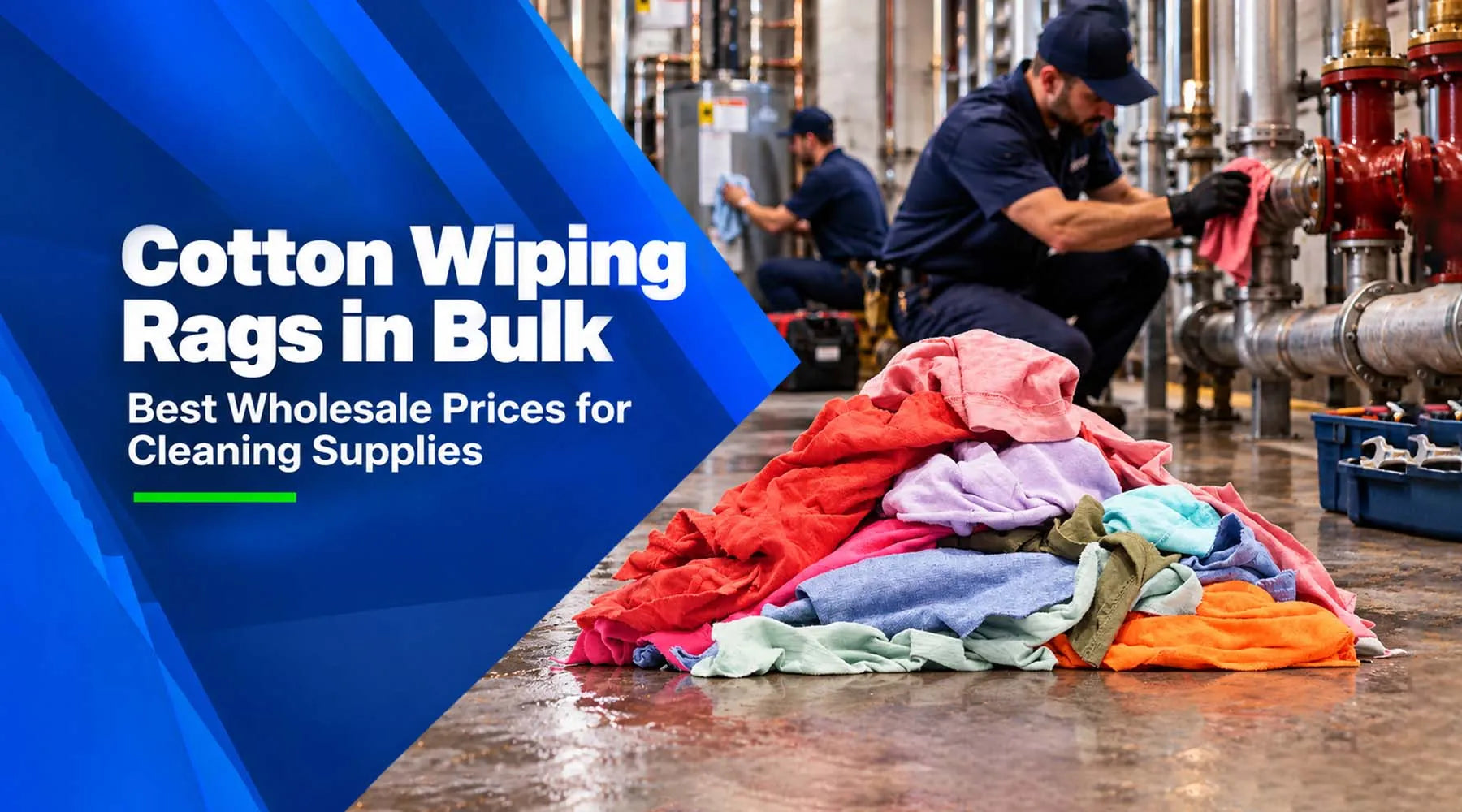 Cotton wiping rags in bulk with terry rags, mechanic rags, shop towels and white knit rags