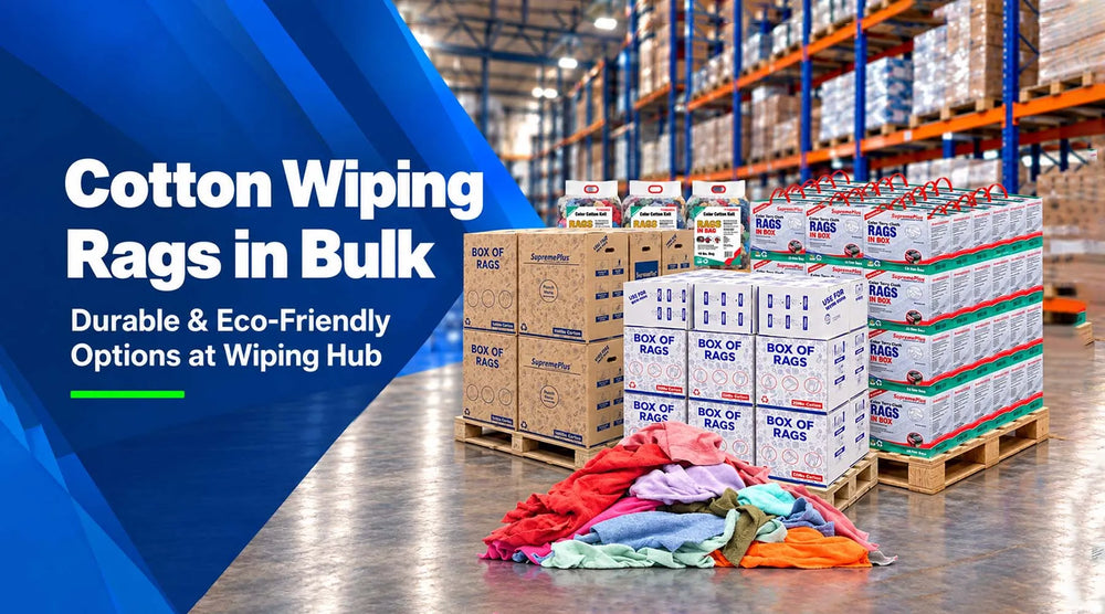 Cotton Wiping Rags for Industrial, Automotive and Household Cleaning | Wiping Hub