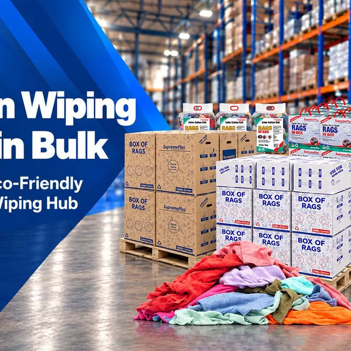 Cotton Wiping Rags for Industrial, Automotive and Household Cleaning | Wiping Hub