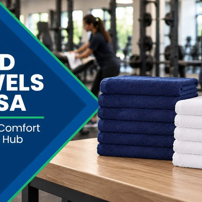 Hand towels in USA with white terry towels, wash cloths, huck towels and bulk wiping rags