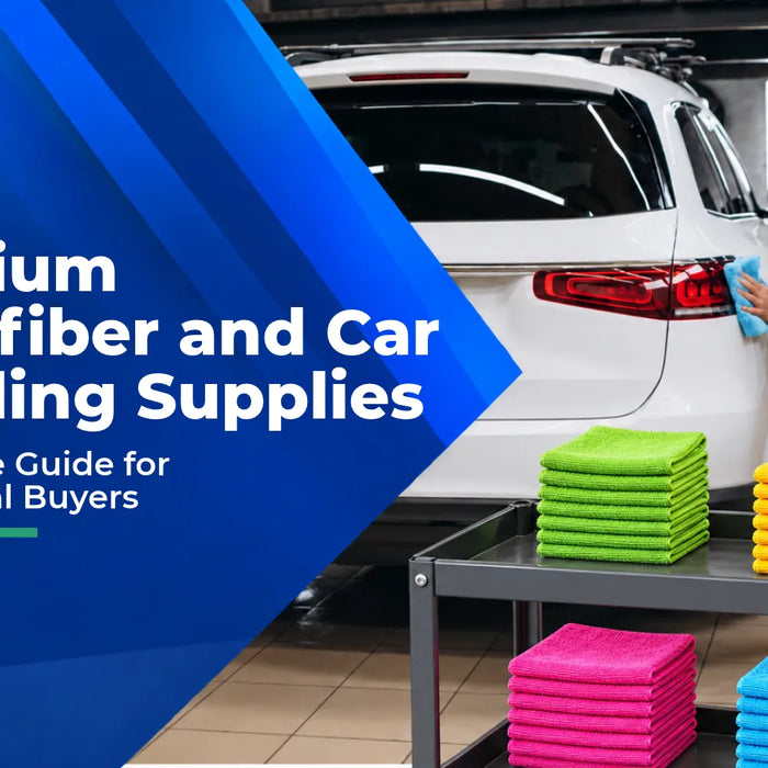 Professional microfiber towels and cleaning cloths for car detailing