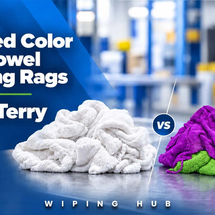 Recycled Color Terry Towel Cleaning Rags vs. White Terry Rags: Which Is Right for Your Cleaning Job?