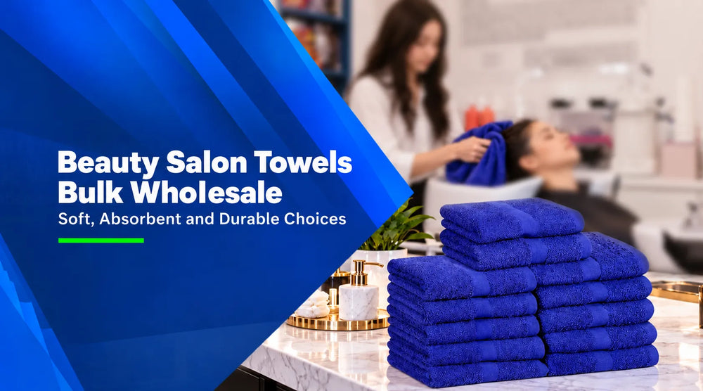 White terry towels and salon towels for beauty salons, spas and wellness centers