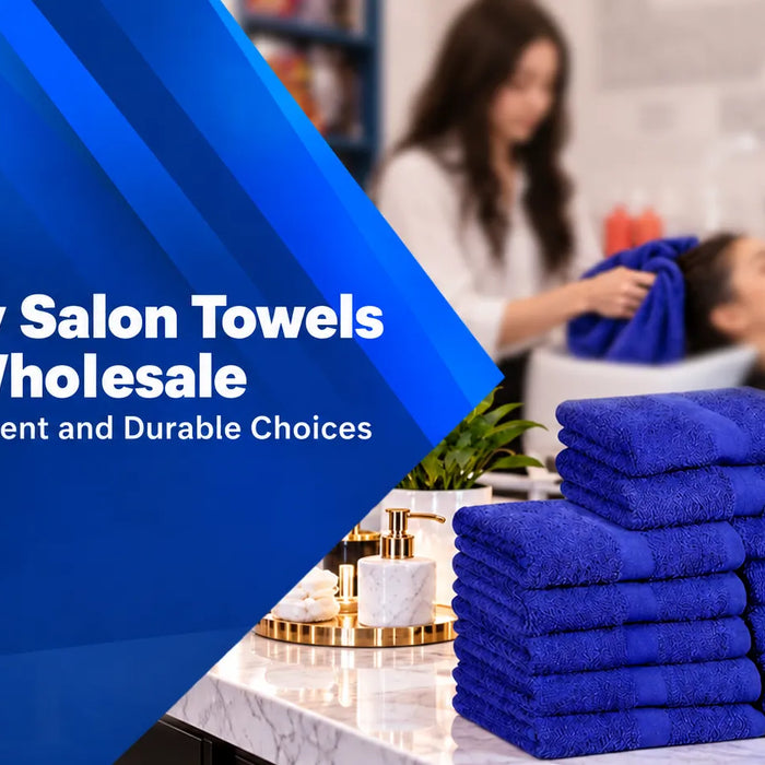 White terry towels and salon towels for beauty salons, spas and wellness centers