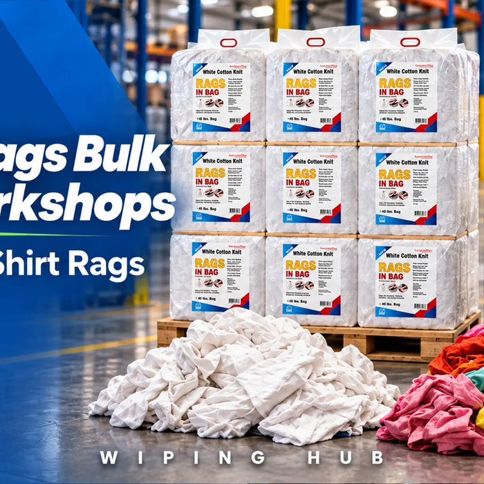 Shop Rags Bulk for Workshops | Cotton T-Shirt Rags