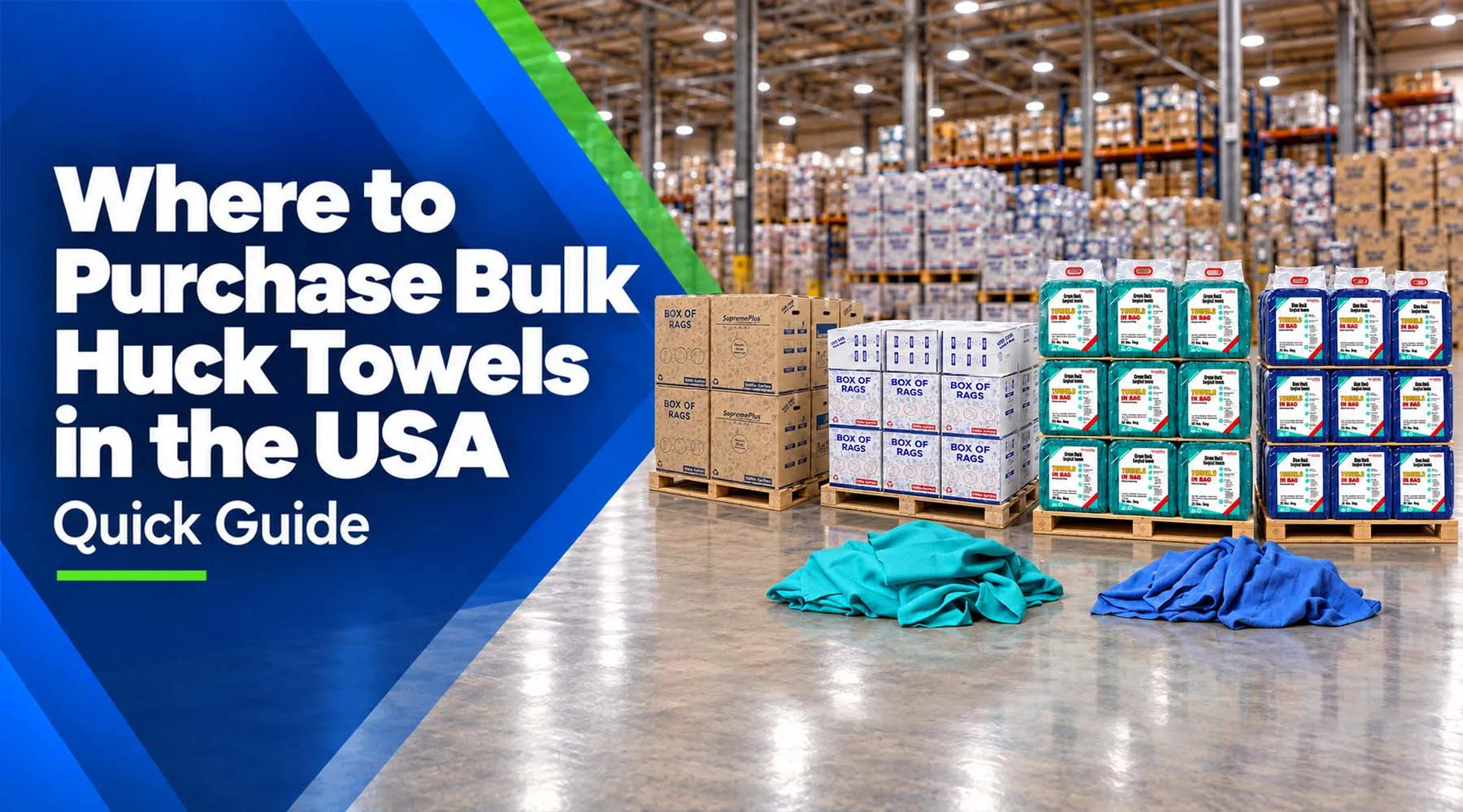 Bulk Huck towels in the USA for wholesale cleaning and industrial use
