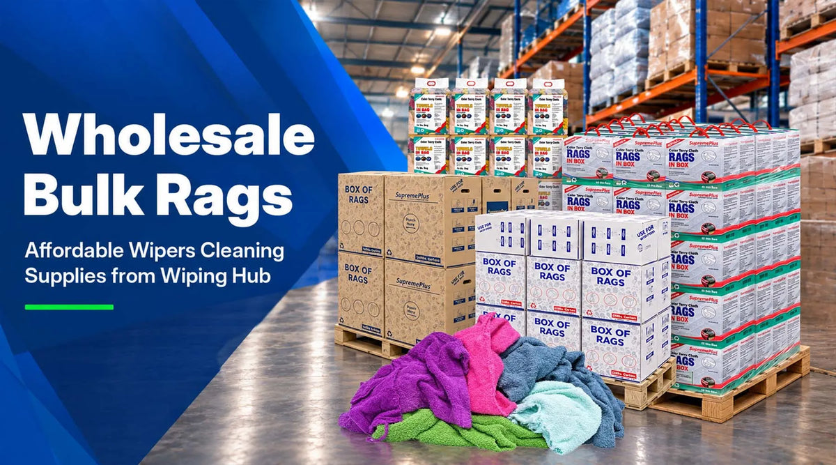 Wholesale Bulk Rags and Affordable Wipers Cleaning Supplies from Wiping Hub
