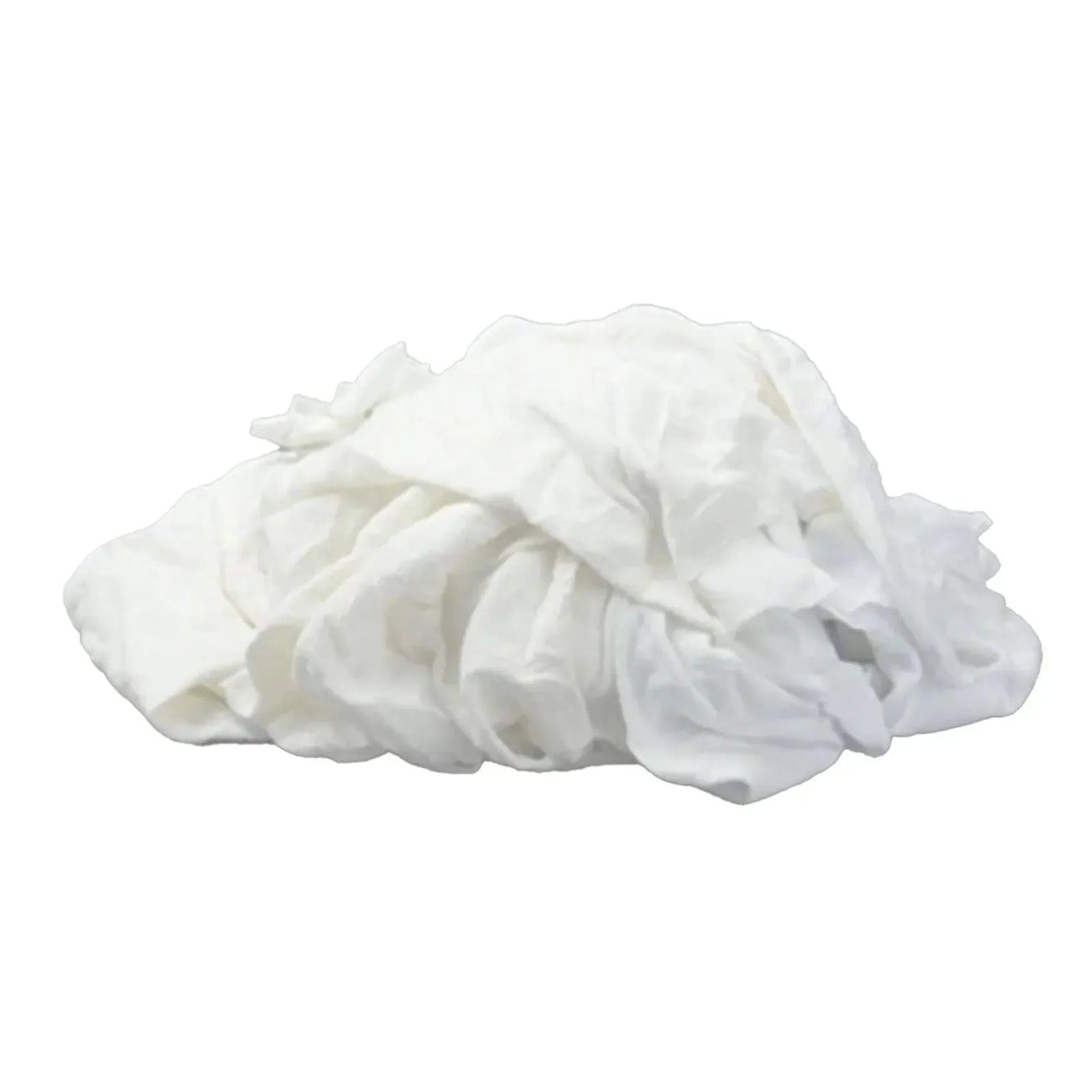 Pile of new white flannel and thermal wiping rags