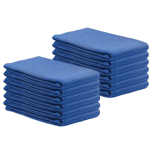 Blue huck towels stack 100 pack reusable cleaning cloths 15x27
