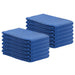 Blue huck towels stack 100 pack reusable cleaning cloths 15x27