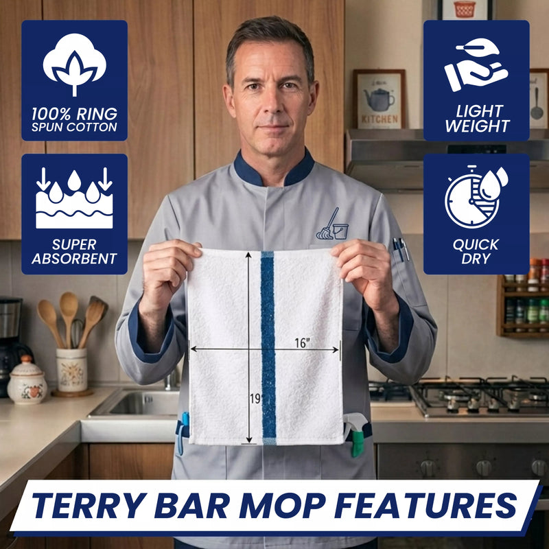 Premium Terry Bar Mop - 16" x 19"