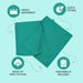Green huck towels bulk lint free cleaning cloth for glass and windows
