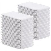 24 pieces white huck towels 15x27 lint free absorbent cleaning cloth bulk