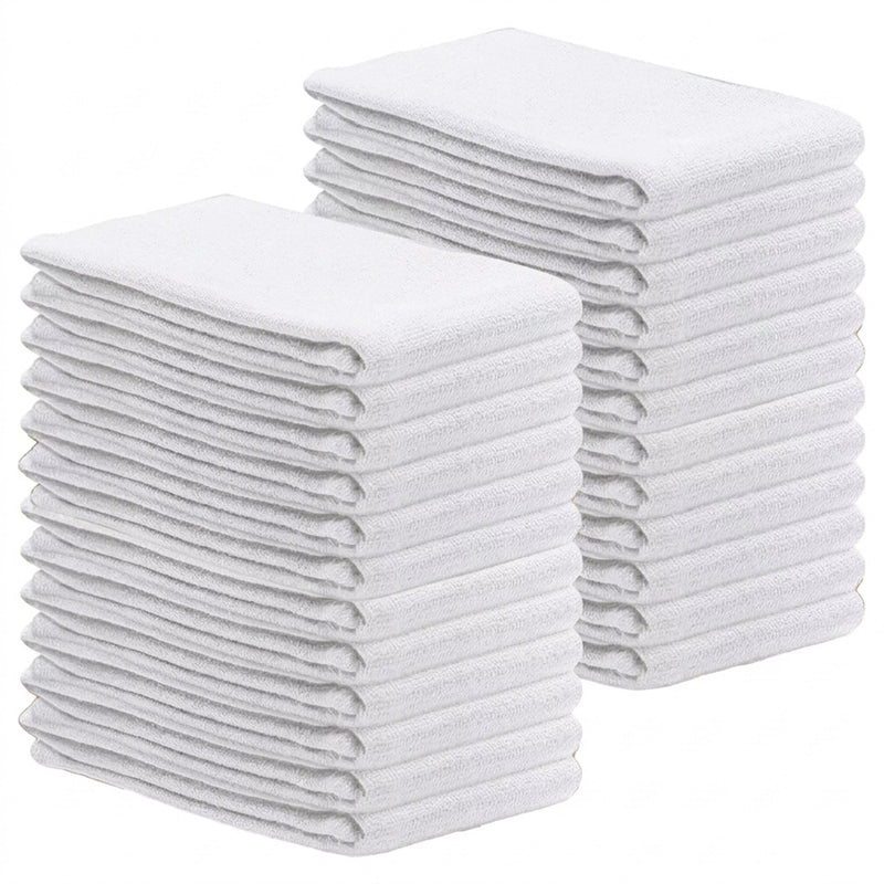 Premium White Huck Towels - 15" x 27"