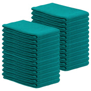 24 pieces green huck towels 15x27 lint free absorbent cleaning cloth pack