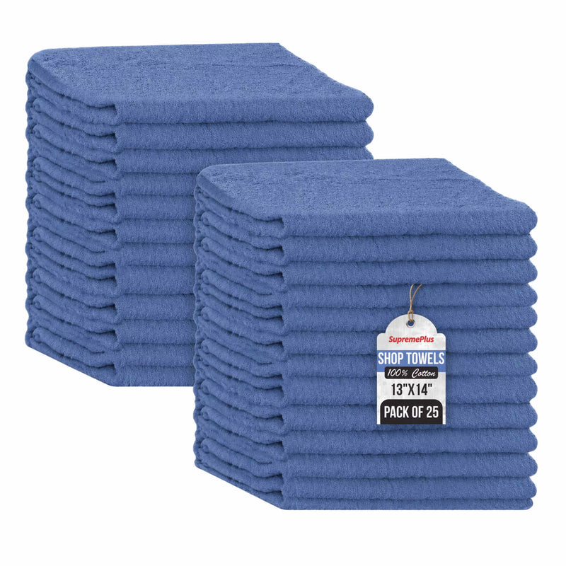 Blue Shop Towels - 13 x 14 Buy Bulk in Wholesale