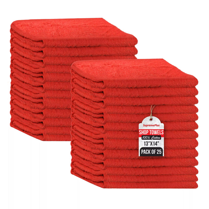 Red Shop Towels - 13 x 14 Buy Bulk in Wholesale
