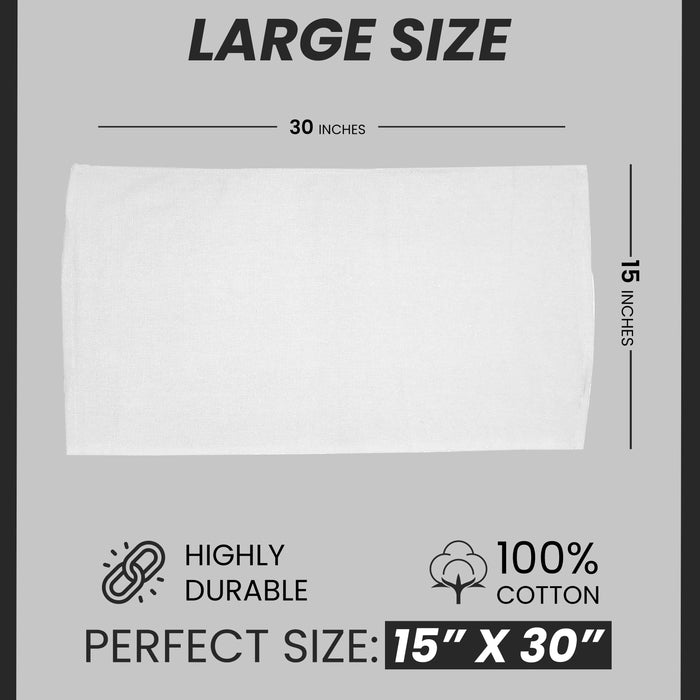 White huck shop towels for auto detailing and car cleaning use