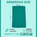 Reusable green huck cloths for kitchen cleaning and housekeeping