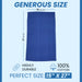 Reusable blue huck cloths for kitchen cleaning and housekeeping use