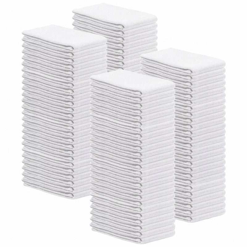 100 pieces white huck towels 15x27 lint free absorbent cleaning cloth bulk