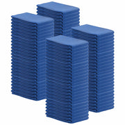 100 pieces blue huck towels stack 15x27 lint free cleaning cloth bulk
