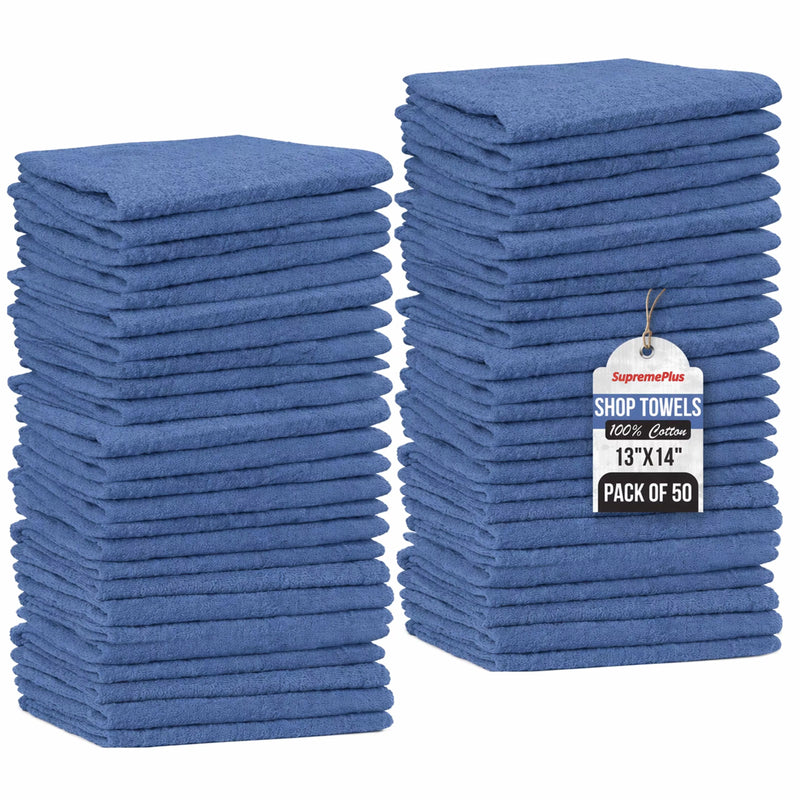 Blue Shop Towels - 13 x 14 Buy Bulk in Wholesale
