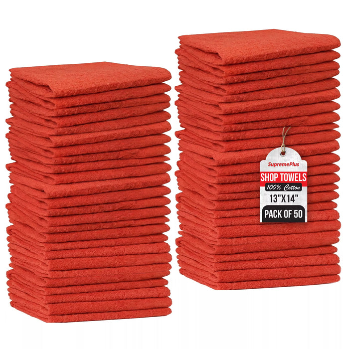 Red Shop Towels - 13 x 14 Buy Bulk in Wholesale