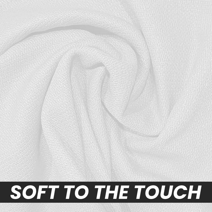 Machine washable white huck cleaning towels durable wiping cloth