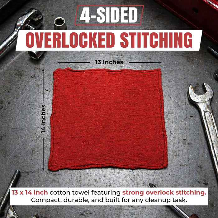 Red Shop Towels - 13 x 14 Buy Bulk in Wholesale