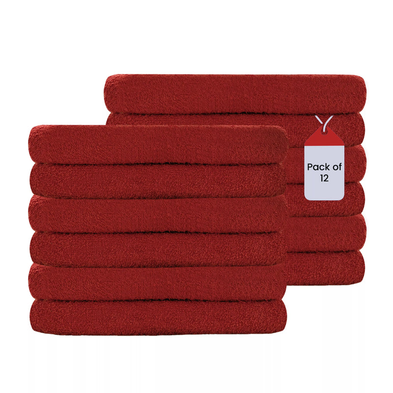 Premium Red Hand Towels - 16" x 27"