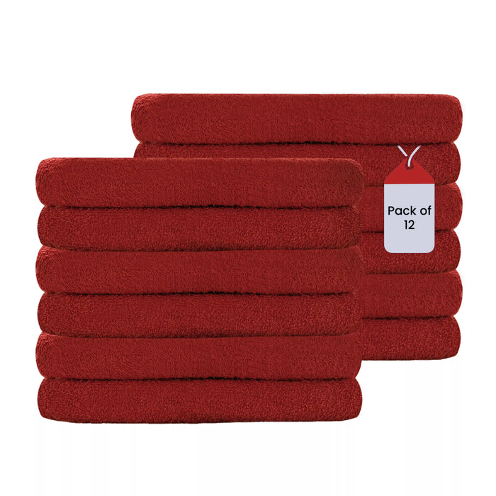 Premium Red Hand Towels - 16" x 27"
