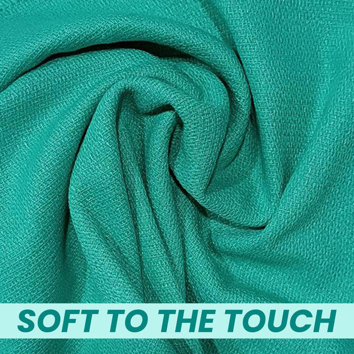 Lint free green huck towels for mirror window and surface cleaning
