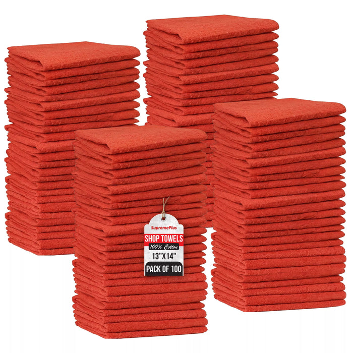 Red Shop Towels - 13 x 14 Buy Bulk in Wholesale