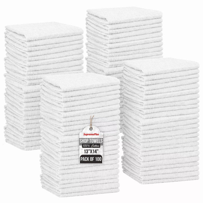 White Shop Towels - 13 x 14 Buy Bulk in Wholesale