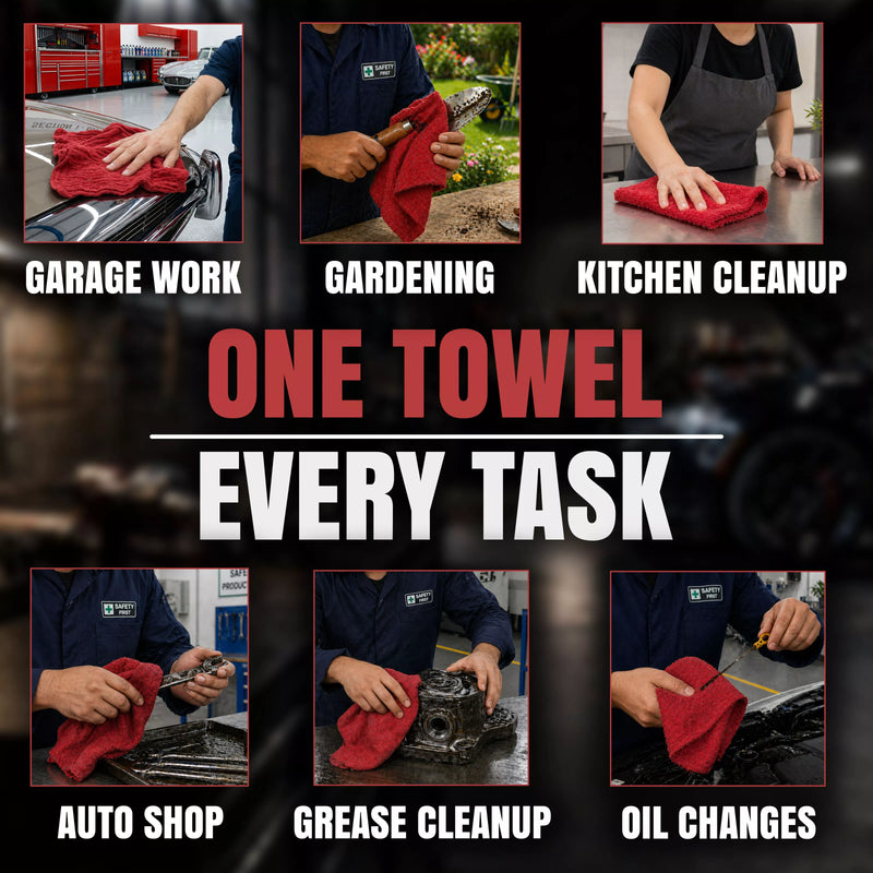 Red Shop Towels - 13 x 14 Buy Bulk in Wholesale