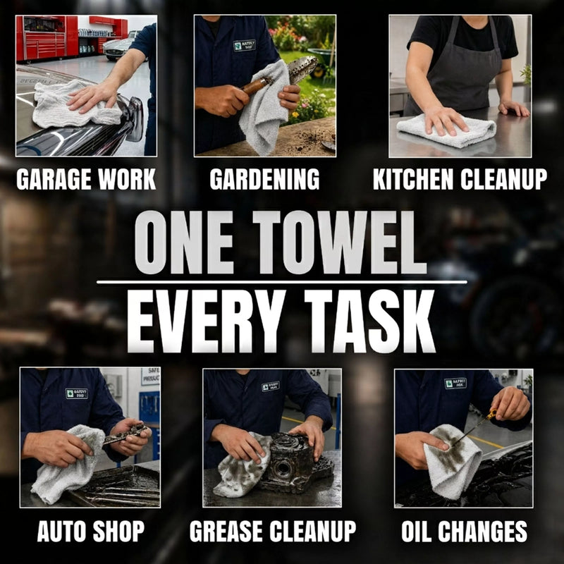 White Shop Towels - 13 x 14 Buy Bulk in Wholesale