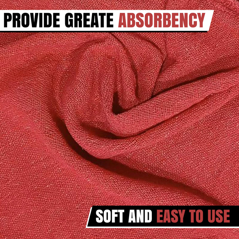 Red Shop Towels - 13 x 14 Buy Bulk in Wholesale