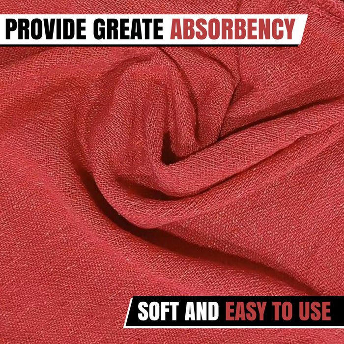 Red Shop Towels - 13 x 14 Buy Bulk in Wholesale