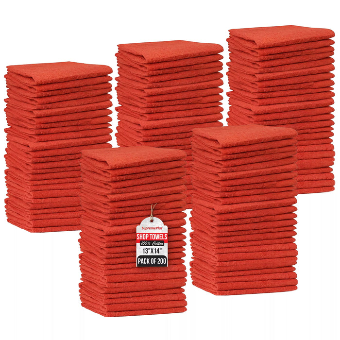 Red Shop Towels - 13 x 14 Buy Bulk in Wholesale