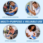 Absorbent blue huck cleaning towels for streak free glass cleaning