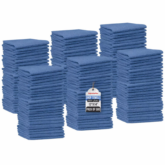 Blue Shop Towels - 13 x 14 Buy Bulk in Wholesale