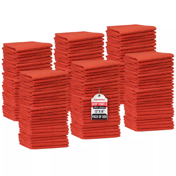 Red Shop Towels - 13 x 14 Buy Bulk in Wholesale