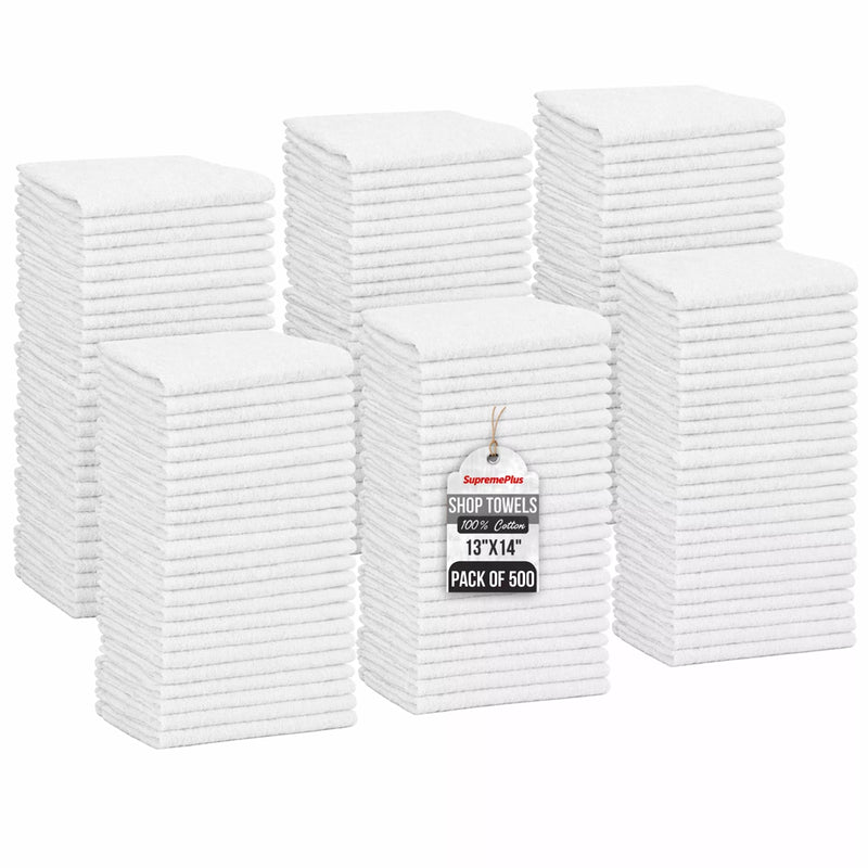 White Shop Towels - 13 x 14 Buy Bulk in Wholesale